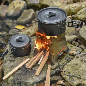 WoodFlame Ultra Lightweight Portable Wood Burning Camping Backpacking Stove para sa Survival Packs