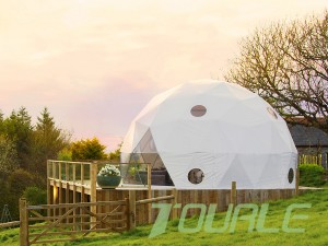 Taigh-òsta Siubhail High End Teanta Dome Geodesic Luxury Camping Taigh Teaghlaich Luxury Outdoor Teanta Tourle Teanta