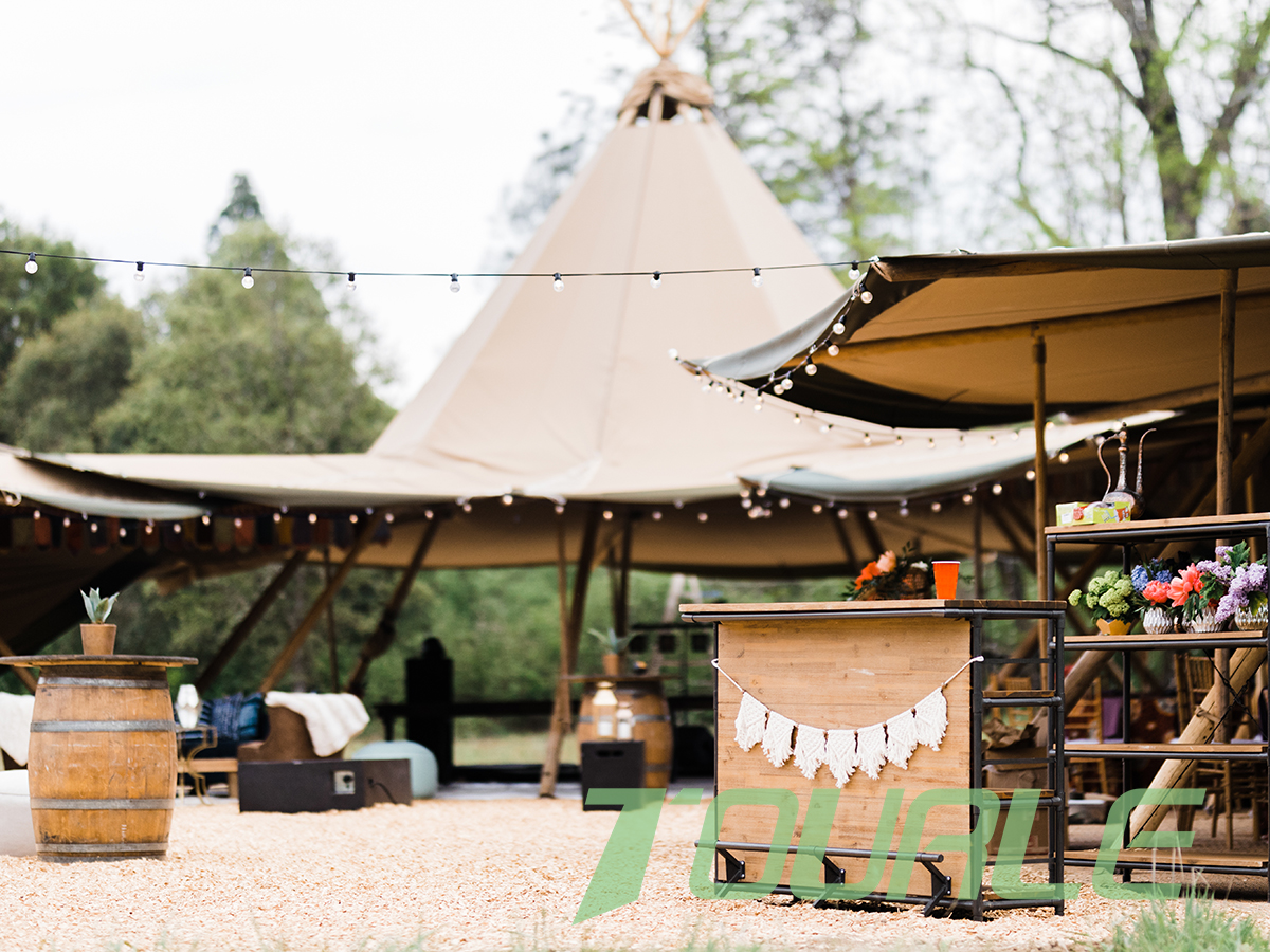 Tenda da campeggio Tenda Safari Tipi da matrimonio in cotone impermeabile grande e spaziosa di lusso