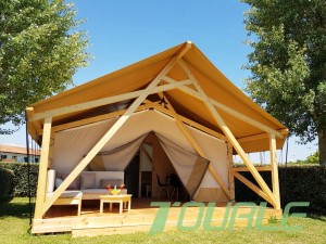 Uusi design Glamping Teltat Vedenpitävä Luxury Glamping Teltta Hotelli Outdoor Safari Teltat Camping