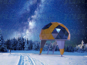 Tourle Star Capsule aluminum alloy double luxury glass geodesic dome hotel resort tent space glamping dome