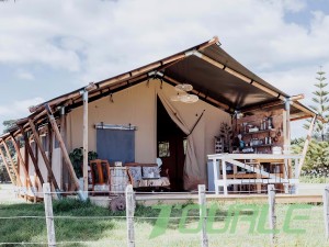 Префабриковане сафари шаторске куће Луксузни глампинг хотелски шатор на продају