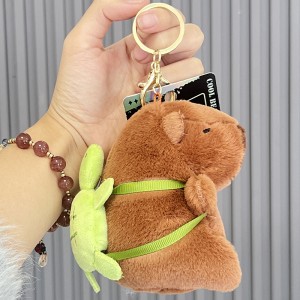 Kapibala plüss baba kreatív kulcstartó medál baba kis ajándék aranyos kisállat játék medál