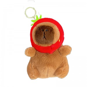 Kapibala búp bê sang trọng sáng tạo móc khóa mặt dây chuyền búp bê món quà nhỏ dễ thương thú cưng đồ chơi mặt dây chuyền