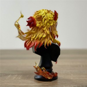 Anime Demon Slayer GK Flamma Columna Bust Figura Model GK Figura Statua Ornamentum