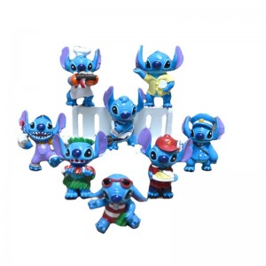 8pcs cute anime figures Stitch Valentine's Day creative gift dolls toy story figures set