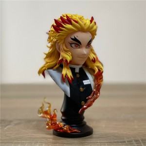 Anime Demon Slayer GK Flame Pillar Bust Figure Model GK Figure Patung Ornamen