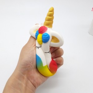 Smultringer Form PU skummende Stress Langsom rund ball med tilpasset logo Unicorn Fidget Toys