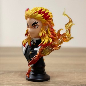 Anime Demon Slayer GK Flame Pillar Bust Figure Model GK Figure Ihe ịchọ mma