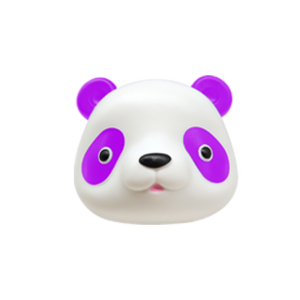 Farverig Panda Køleskabsmagnet PVC Figur K...