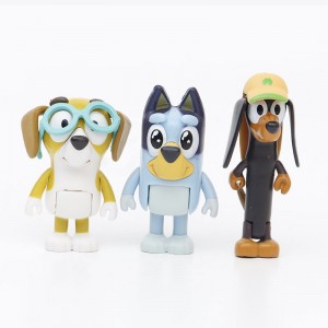 Blueys And The Bingo Friends Set with Moving Joints Bandit PVC Toys Set Action Figures