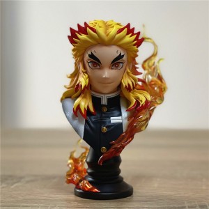 Anime Demon Slayer GK Flame Pillar Bust Figura Modell GK Figura Szobordísz