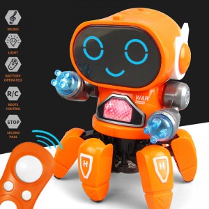 Chow Dudu B/O Robot à six pattes avec lumière et musique