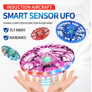 UFO Drone Mat LED Liicht Hand Kontroll Hindernis Vermeiden