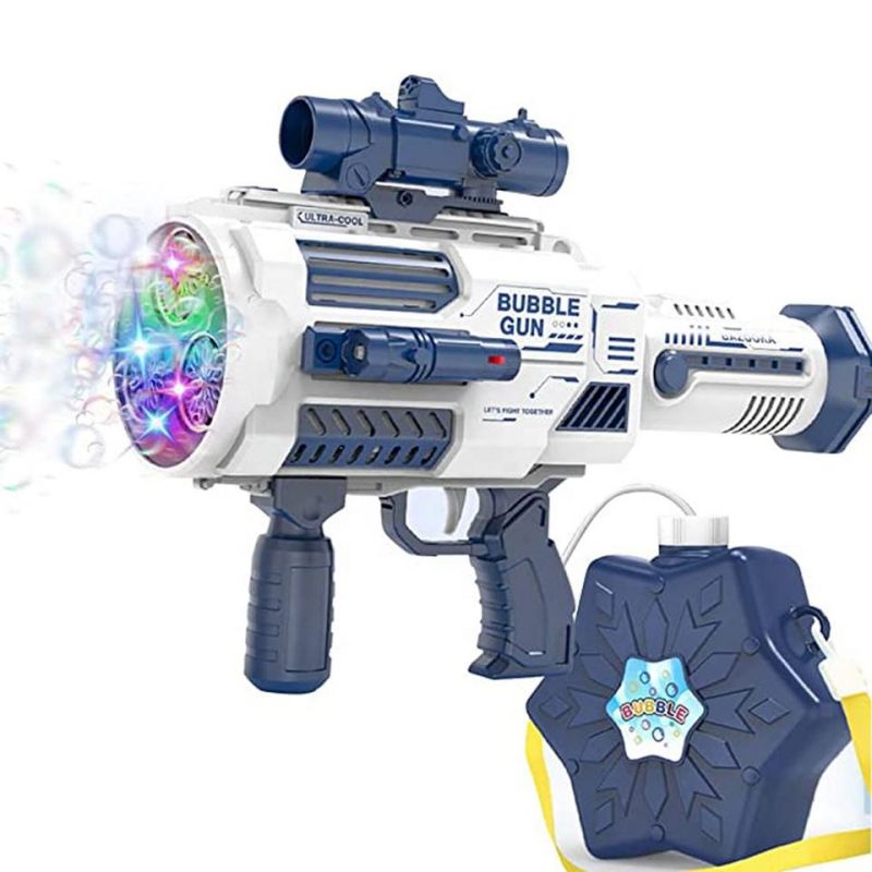 Chow Dudu Bubble Toy GD66-2 Pistola de bombolles de 36 forats amb llum i lupa