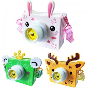 Chow Dudu Bubble Toy GF6258 Elektresch Cute Animal Bubble Kamera mat Liicht a Musek