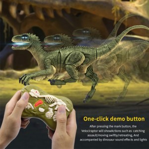 Rc Raptor Dinosaurie Med Simulerad Promenad