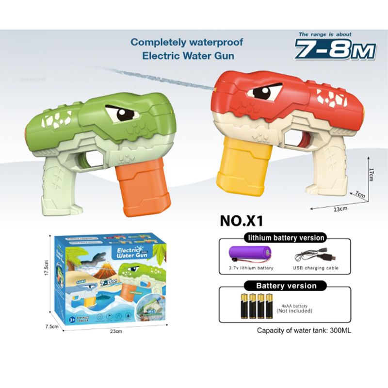 Chow Dudu Shooting Game Summer Toy X1 Cute Dinosaur Water Gun Verzija baterije/Li-ion baterija