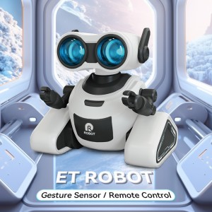 Global Drone GD55 Cute Remote Control Intelligent Gesture Sensing Luminous Eyes Robot