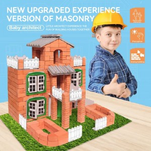 ប្រដាប់ក្មេងលេងអប់រំ DIY ថ្មីឆ្នាំ 2023 Gold Brick Maker Building Game 3D Mini Mansion