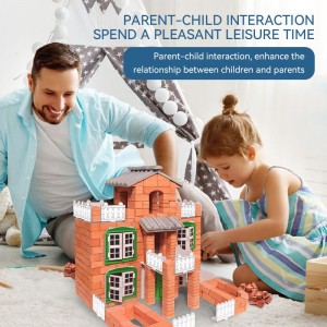 2023 Noile jucării educaționale DIY Gold Brick Maker Joc de construcție Mini Mansion 3D