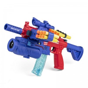 Chow Dudu Bubble Toy GD66-7 3-In-1 Bubble Soft Bullet Gun Tare da Haske da Kiɗa