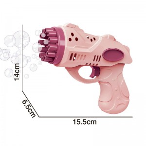 Chow Dudu Bubble Toy GF6286 Simpatica pistola elettrica per bolle a 12 fori blu/rosa