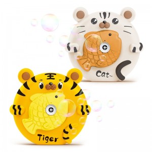Chow Dudu Bubble Toy GF6290 Cute Electric Tiger/Cat Bubble Machine ជាមួយនឹងពន្លឺ និងតន្ត្រី