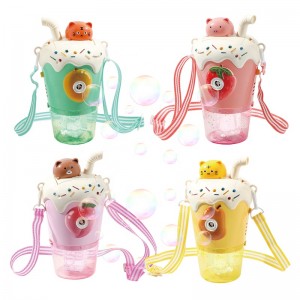 Chow Dudu Bubble Toy GD6292 Elektryske Milk Tea Cup Bubble Machine mei ljocht en muzyk