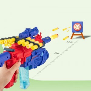Chow Dudu Bubble Toy GD66-7 3-дар-1 Bubble Soft Bullet Gun бо нур ва мусиқӣ