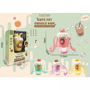 Chow Dudu Bubble Toy GD6292 Электрдик сүт чай чөйчөгү жарык жана музыка менен көбүк машина