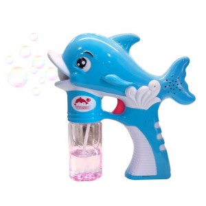 Chow Dudu Bubble Toy GF6210 Electric Dolphin Bubble Gun dengan Cahaya & Musik