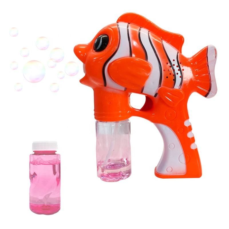Chow Dudu igračka s mjehurićima GF6214 Električna puška s mjehurićima riba klaun sa svjetlom i glazbom
