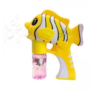 Chow Dudu Bubble Toy GF6214 Elektrisch Clown Fish Bubble Gun met licht en muziek