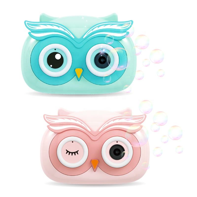 Chow Dudu Bubble Toy GF6271 اليڪٽرڪ Cute Owl Bubble Camera with Light & Music