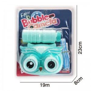 Chow Dudu Bubble Toy GF6271 Cámara eléctrica de burbujas con forma de búho lindo con luz y música