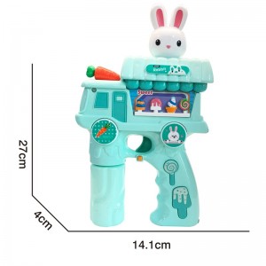 Chow Dudu Bubble Toy GF6278 Pistoletë flluskash për makinën e ëmbëlsirës elektrike për lepurin me dritë dhe muzikë