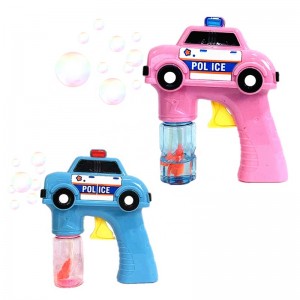 Chow Dudu Bubble Toy GF6315 Pistolet à bulles de voiture de police mignon avec de l'eau à bulles