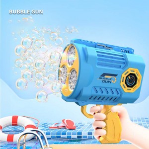 Pistola Bazooka de xoguete de burbulla Global Funhood con mochila