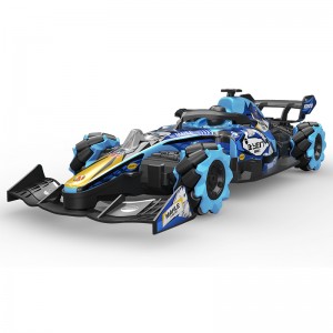 Novaj alvenoj 2023 Tutmonda Virabelo GF112417 Formula Racing RC Stunt Car Alta rapida Drift Car kun Cool Light Spray