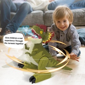 2023 Нов Global Drone Funhood RC танцуващ динозавър с шест цвята