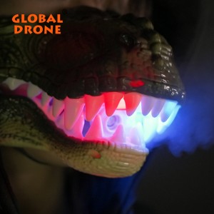 Topeng Dinosaur Global Drone GF-K5 dengan semburan cahaya perubahan suara