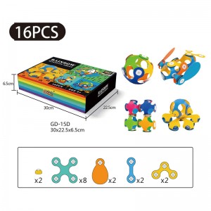 Chow Dudu Rainbow Magnetic Sheets Building Toy Set 16/48/80 PCS