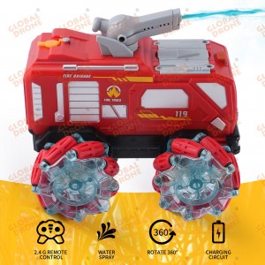 Global Funhood GF3580 RC Stunt Firefighter Truck with Spraying Water