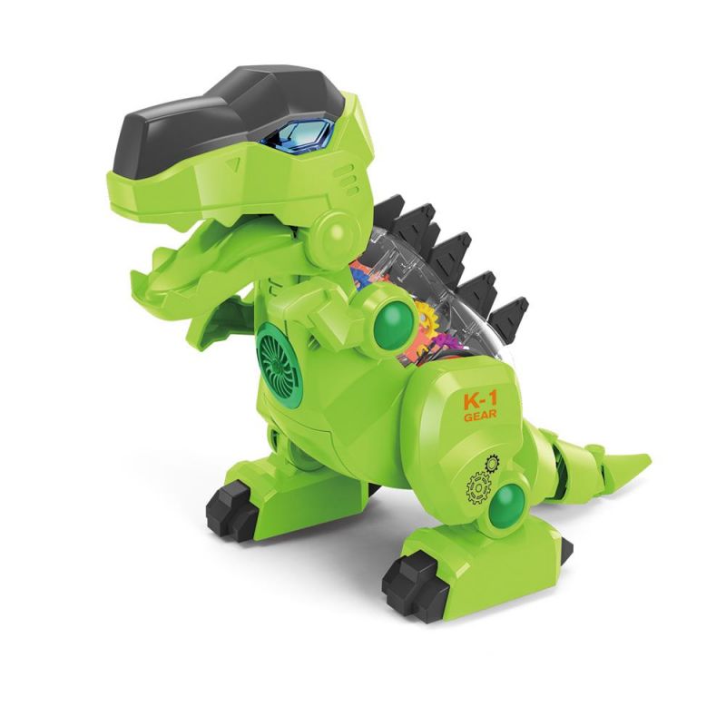 Les plus récents jouets de robot de dinosaure mécanique à entraînement par engrenage électrique pour les enfants avec une lumière de refroidissement commune et des effets sonores de simulation