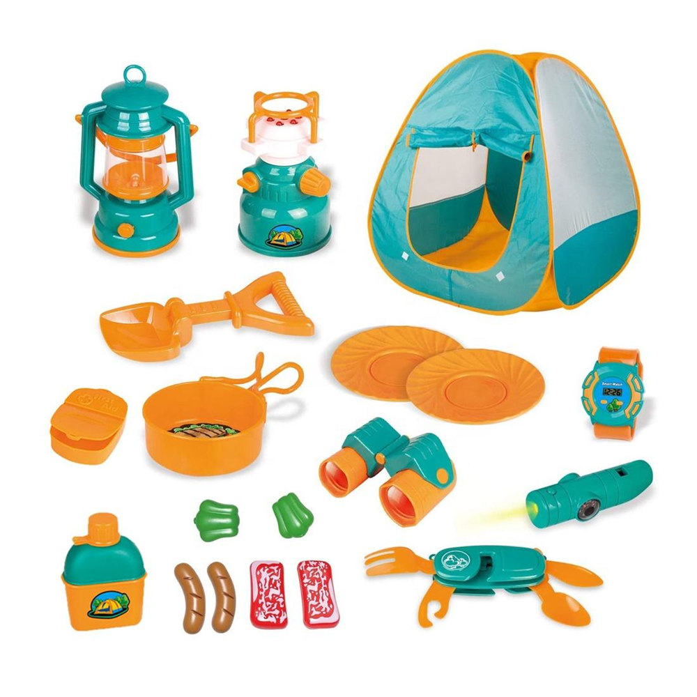 Amazon Hot Selling the Same Kind Play House Camping Toys Cooking Pretend Play Set Toy Tents Educational Toy for Wholesale