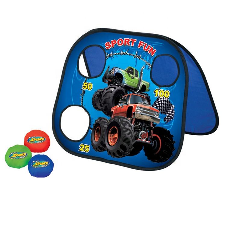 Engros posekastingsspillsett for barn innendørs/utendørs sportsleketøysandsekk med 3 stk bønnepose og sammenleggbart stoffkastende dartbrett
