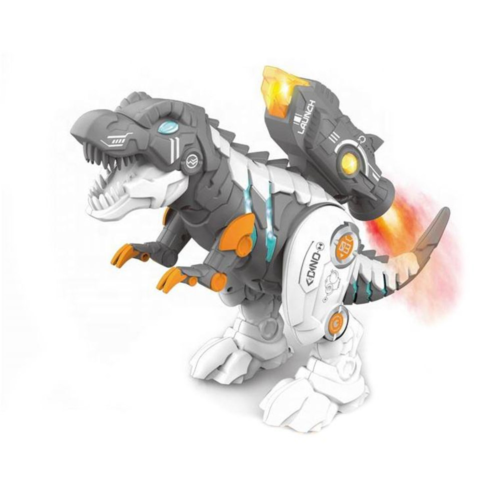 Mainan Kawalan Jauh Baru Amazon Dinosaur Mekanikal Tyrannosaurus Rex Robot Mainan Dino RC untuk Kanak-kanak Hadiah dengan Pendorong Penyembur Kabus