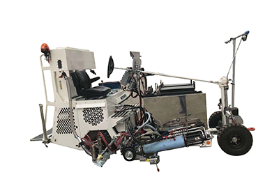 Máquina de marcación viaria termoplástica de tipo condutor con extrusora Imaxe destacada