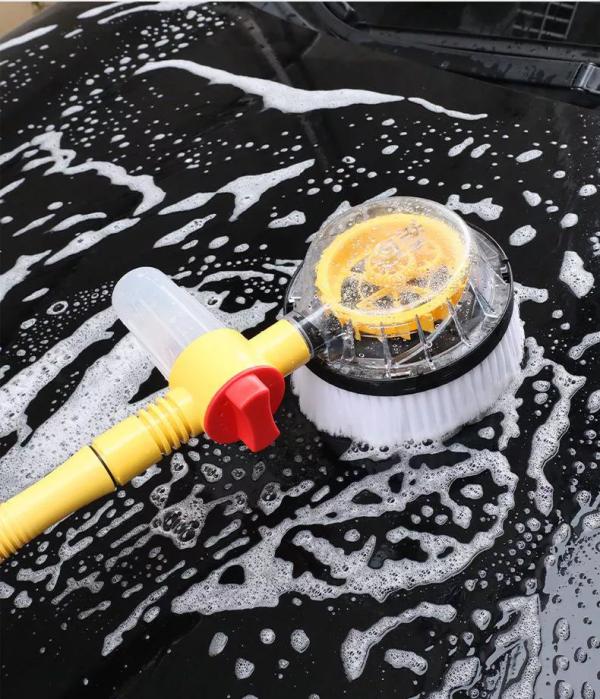 Autoroterende bilvaskbørste For bilpleie 360 ​​graders vannstrøm roterende bilrensebørste